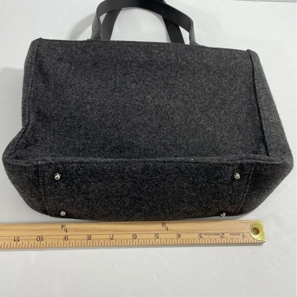 Brooks Brothers Wool Blend Small Purse Bag Dark Charcoal Gray - Picture 8 of 10